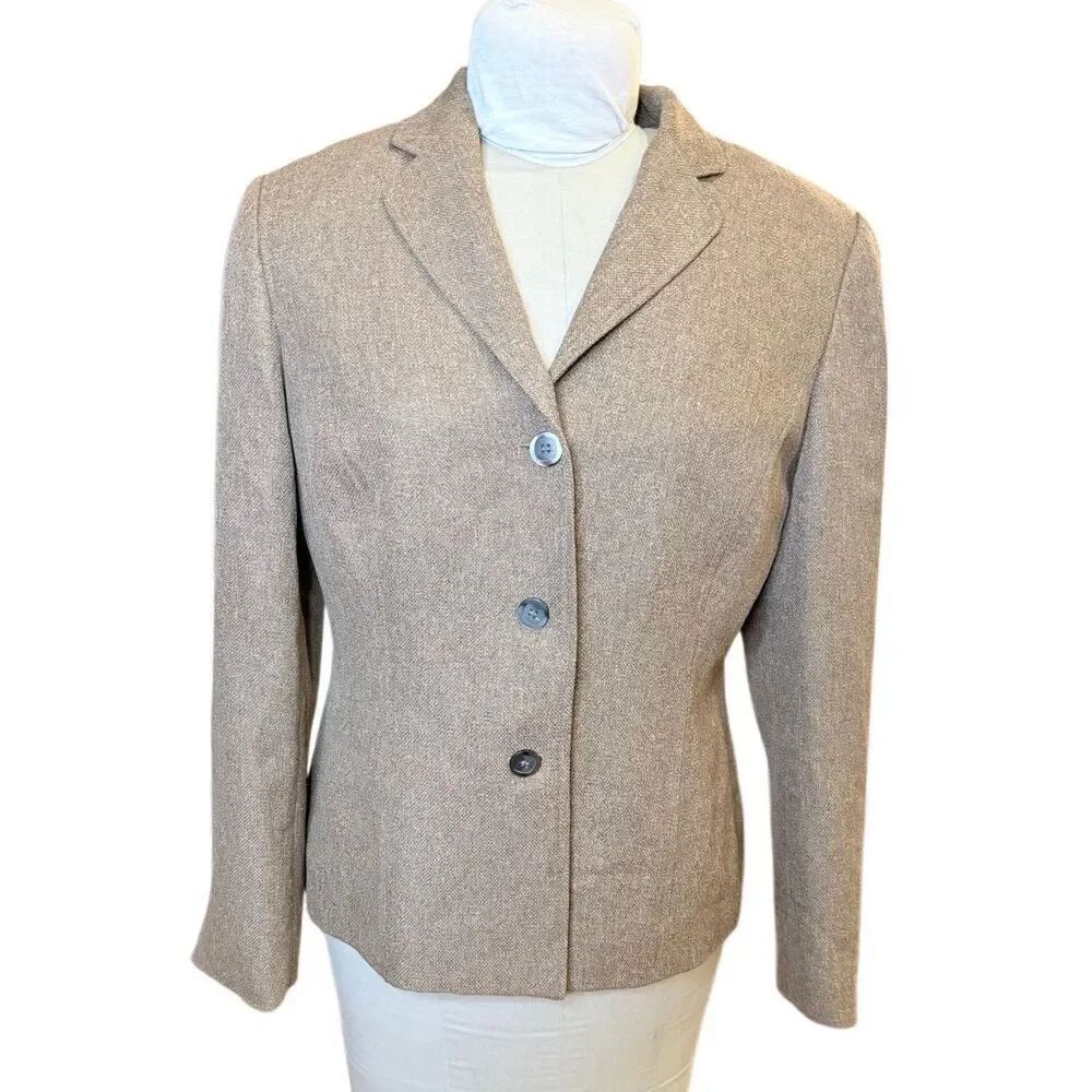 Jones New York Vintage Blazer 3-Button Front Substantial Sz. 12 Packable